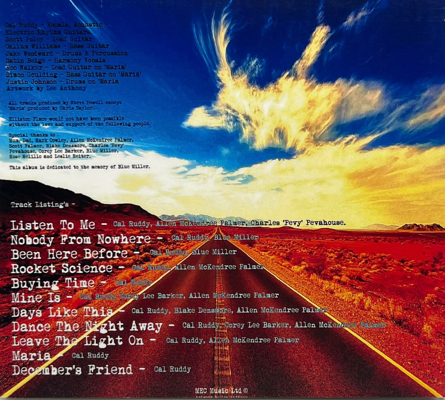 Cal Ruddy - Elliston Place CD